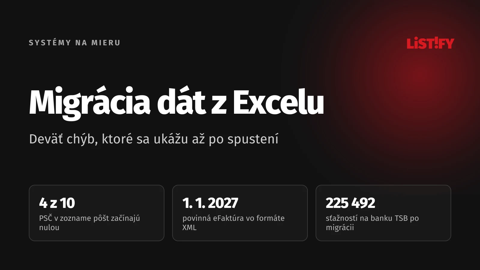 Obálka: takmer 4 z 10 PSČ v zozname pôšt Slovenskej pošty začínajú nulou, eFaktúra je povinná od 1. 1. 2027, banka TSB dostala po migrácii 225 492 sťažností