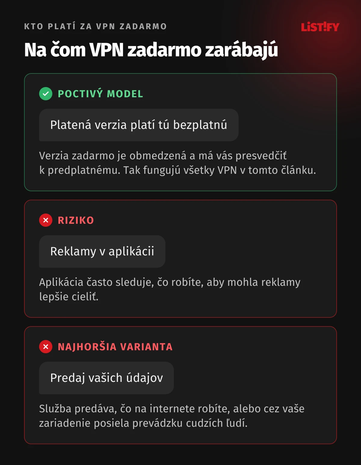 Na čom VPN zadarmo zarábajú: poctivý model, keď platená verzia platí bezplatnú, riziko reklám so sledovaním a najhoršia varianta, predaj vašich údajov