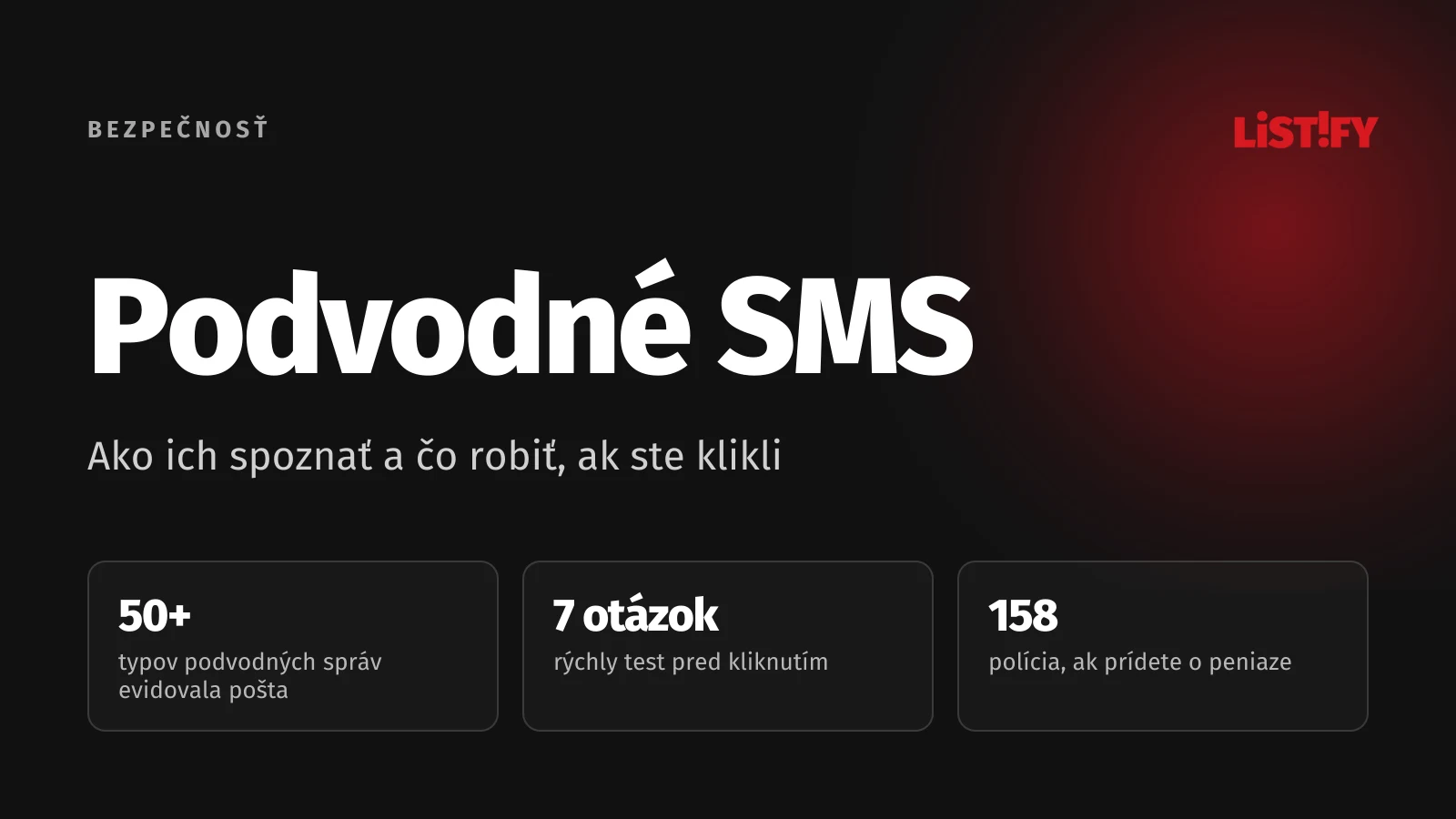 Obálka článku Podvodné SMS a e-maily: ako ich spoznať. Rýchly test v 7 otázkach, Slovenská pošta evidovala viac ako 50 typov podvodných správ, polícia na linke 158