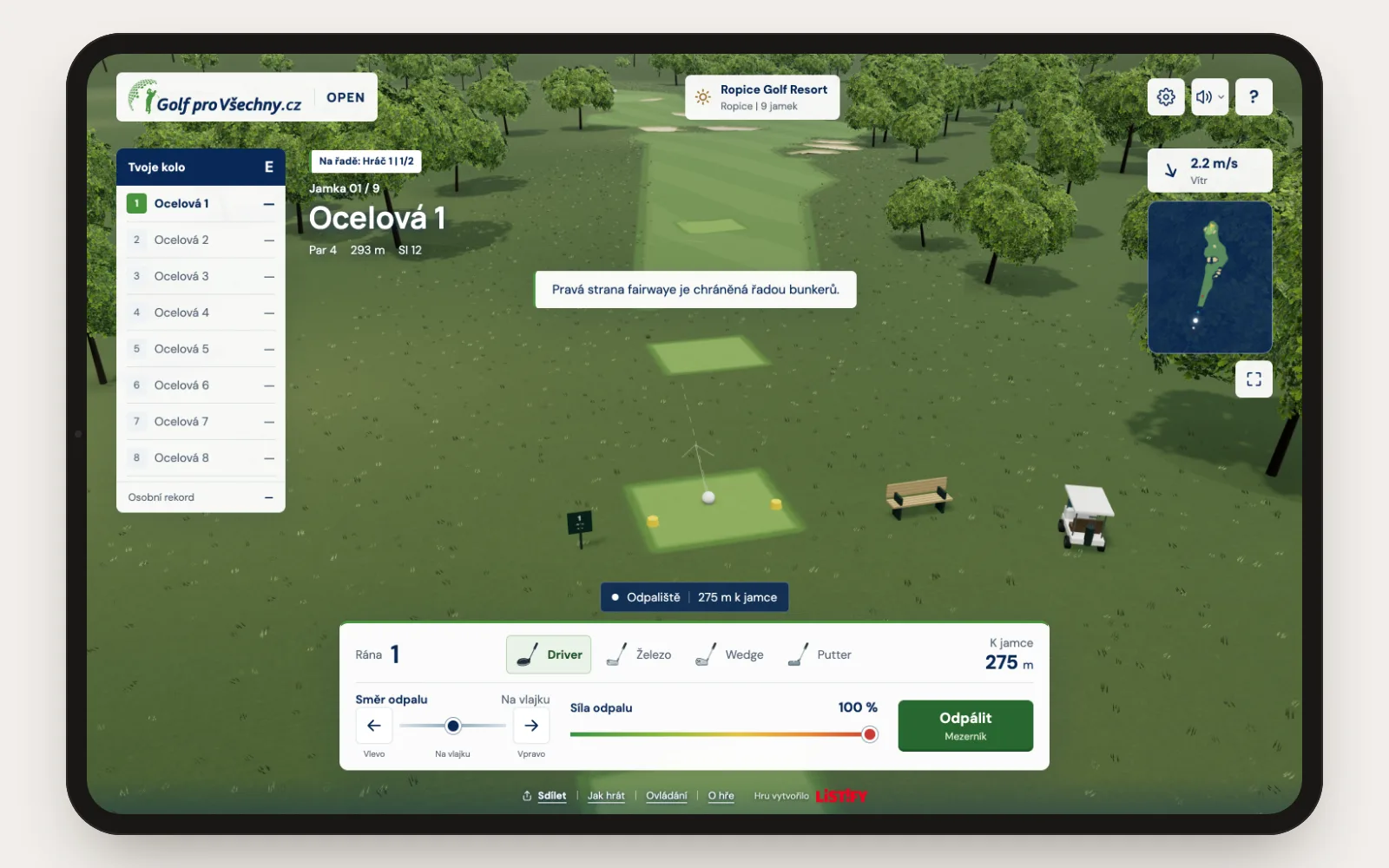 Golf pro Všechny OPEN