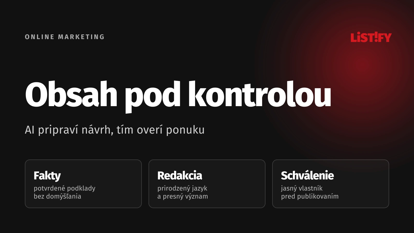 Tvorba marketingového obsahu s AI: podklady, overenie a schválenie