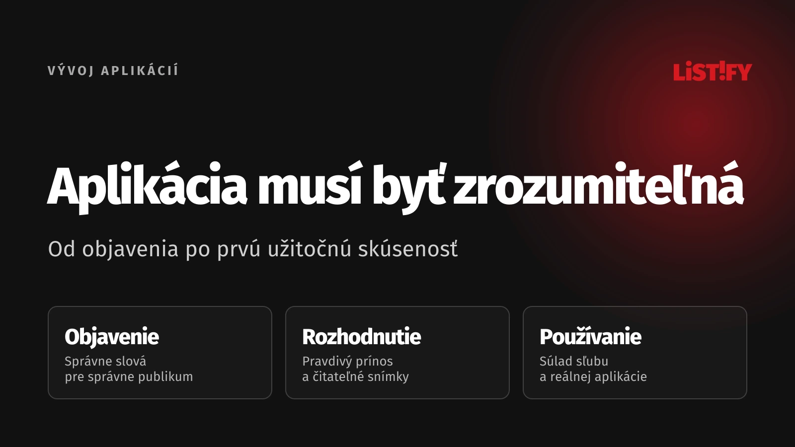 ASO: relevantné objavenie aplikácie, jasná produktová stránka a prvý výsledok.