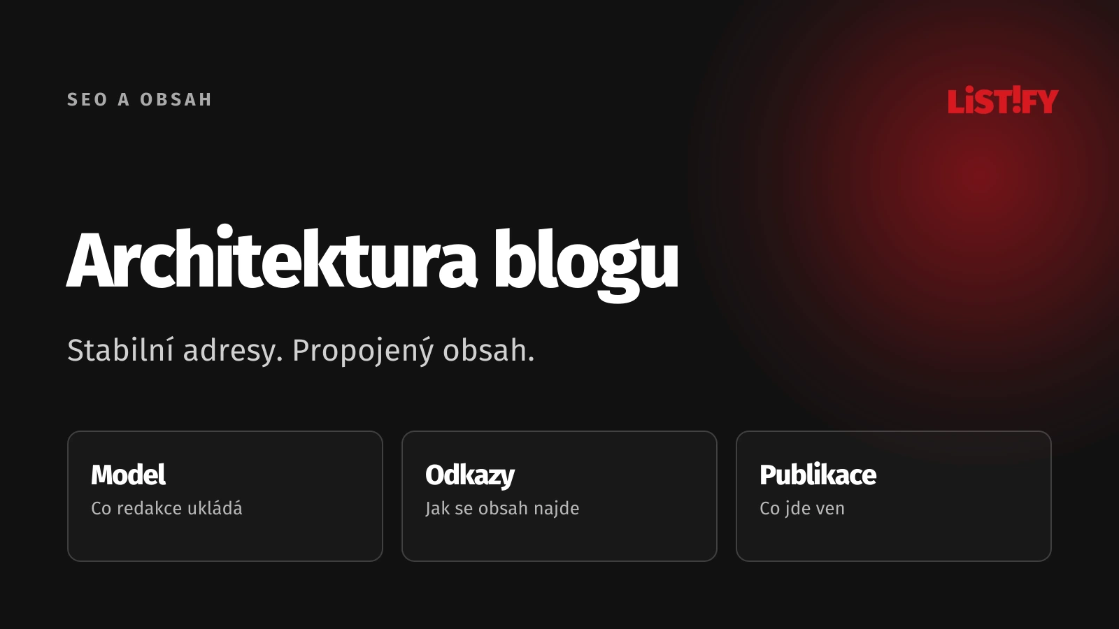Vlastní blog na webu: Architektura, která podporuje SEO: přehled rozhodnutí a postupu