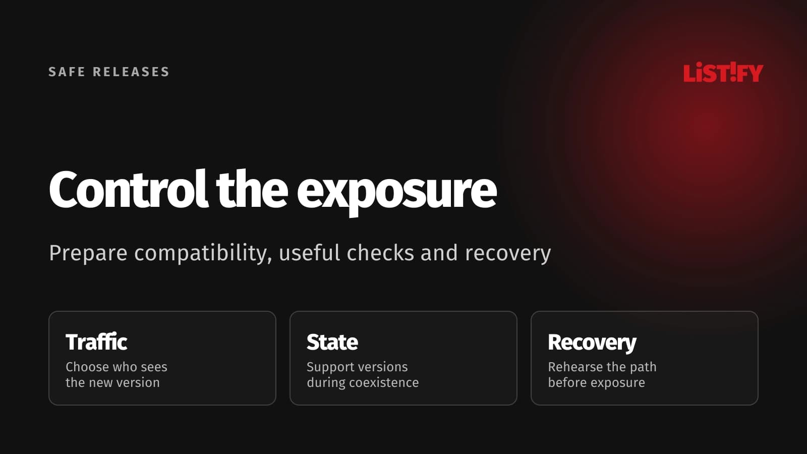 Prepare compatibility, useful checks and recovery