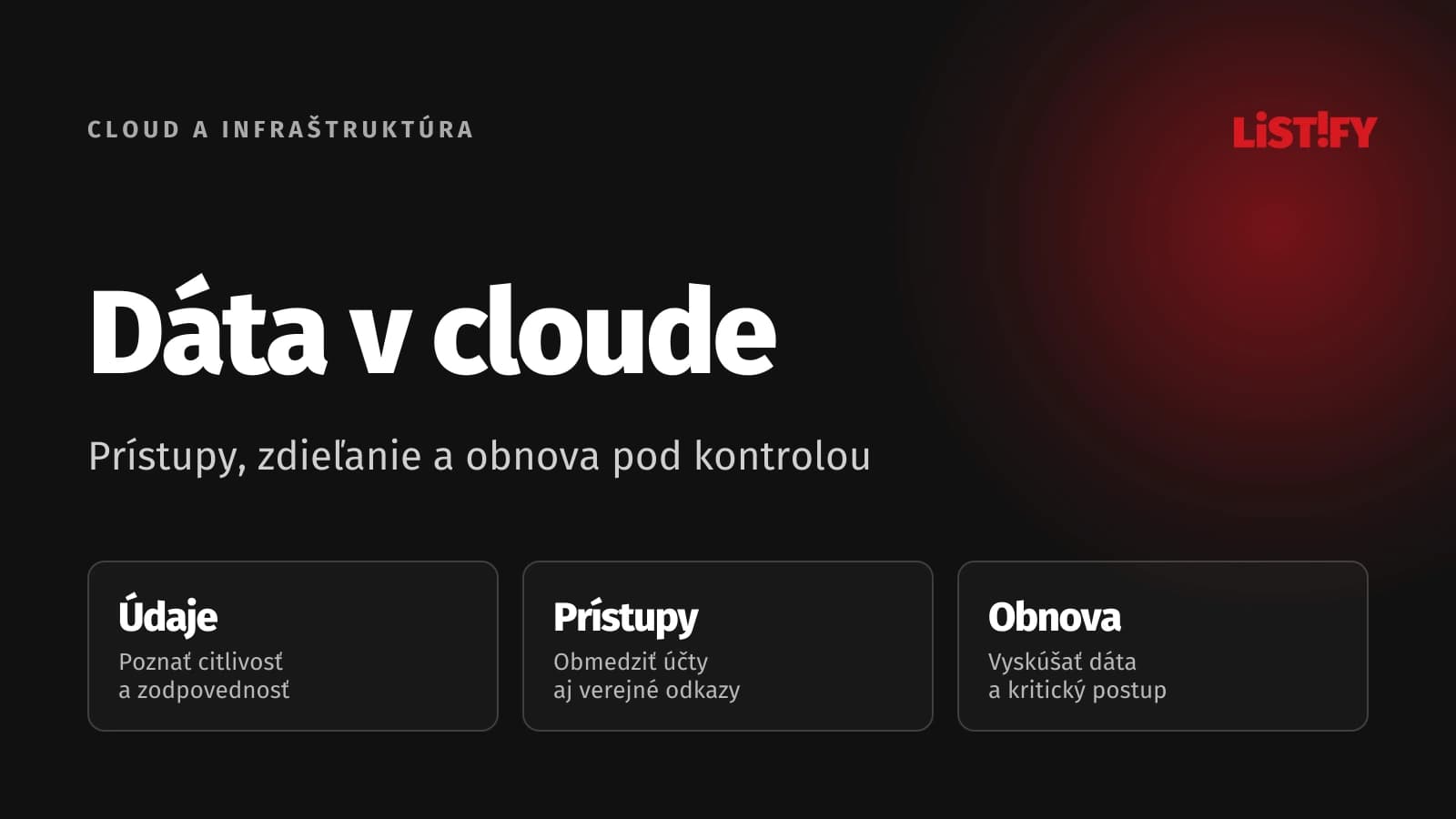 Ochrana firemných údajov v cloude cez kontrolu prístupov, zdieľania a obnovy