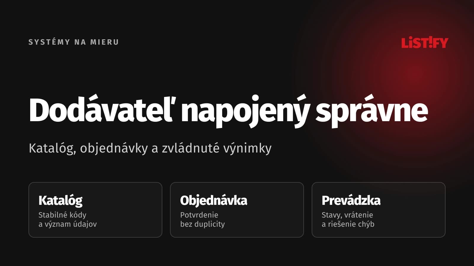 Dropshippingové napojenie dodávateľa: produktové údaje, potvrdenie objednávky a doručenie.
