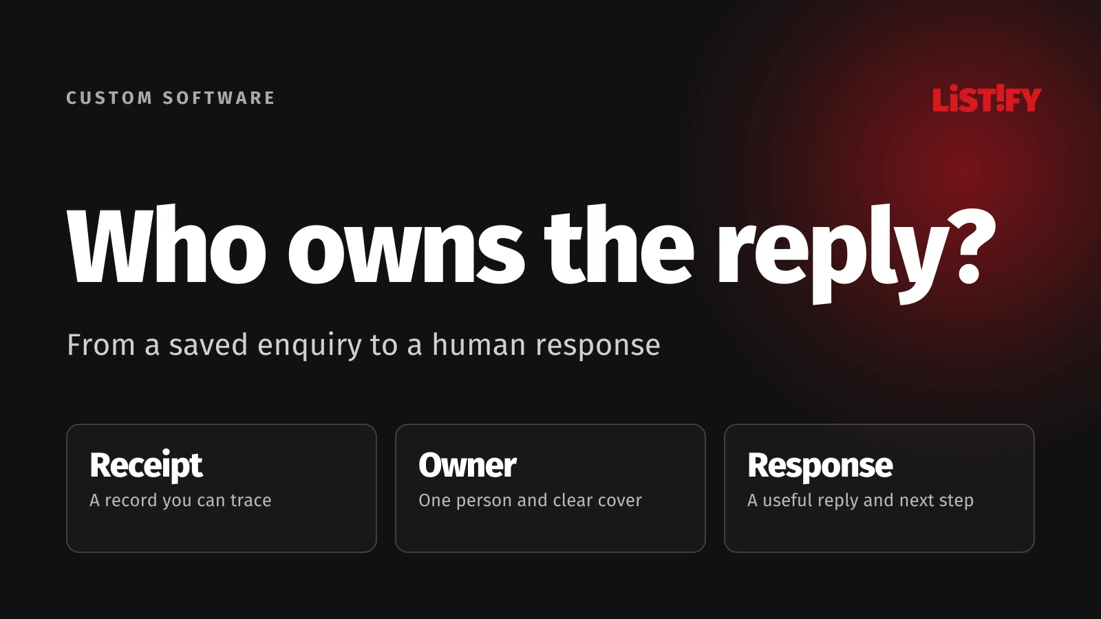 Who owns the reply? Key points from the practical guide.
