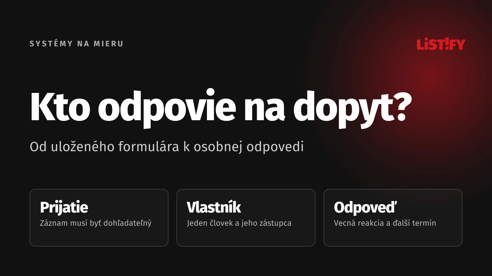 Kto odpovie na dopyt? Hlavné body praktického sprievodcu.