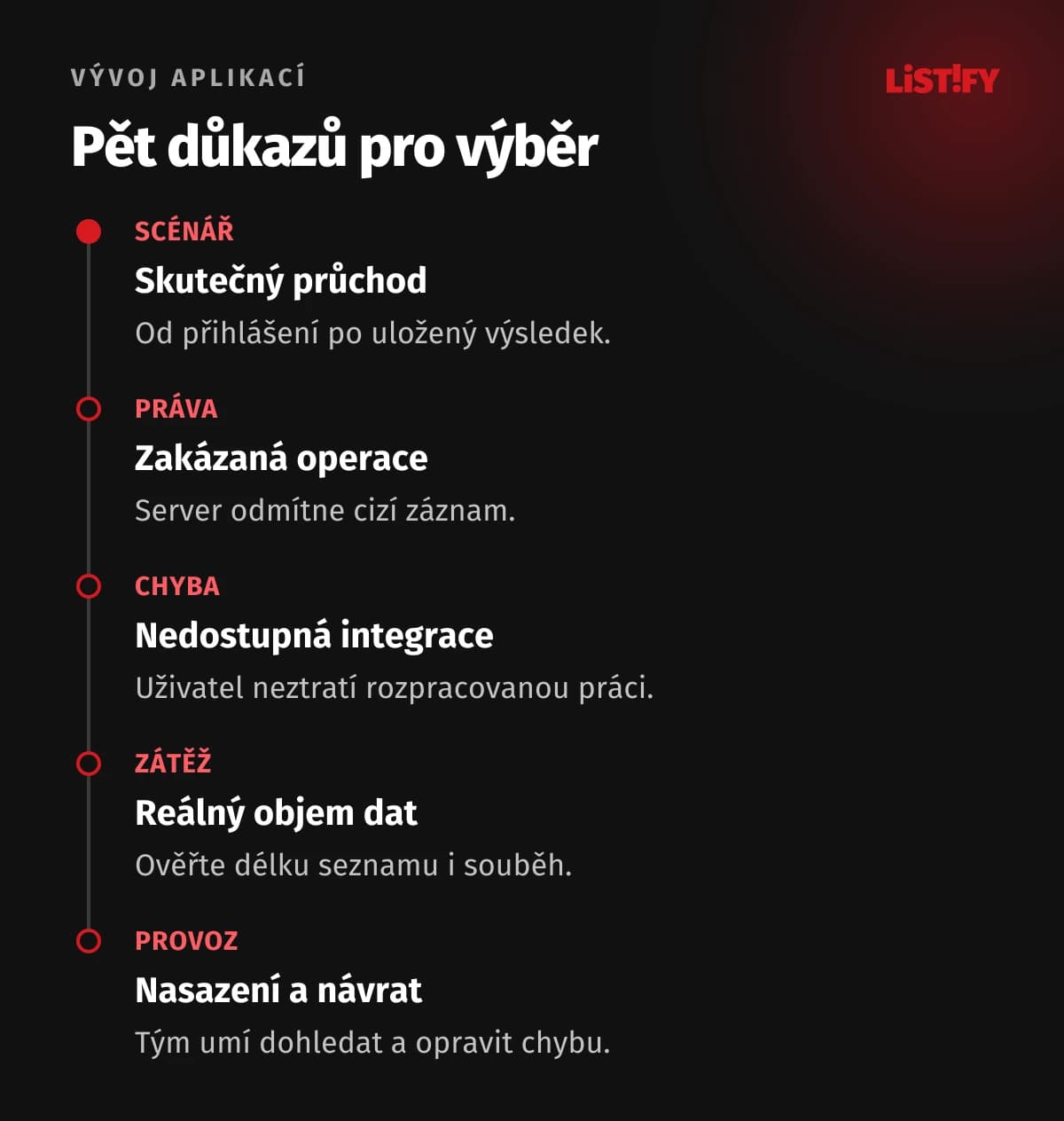 Pět důkazů pro výběr