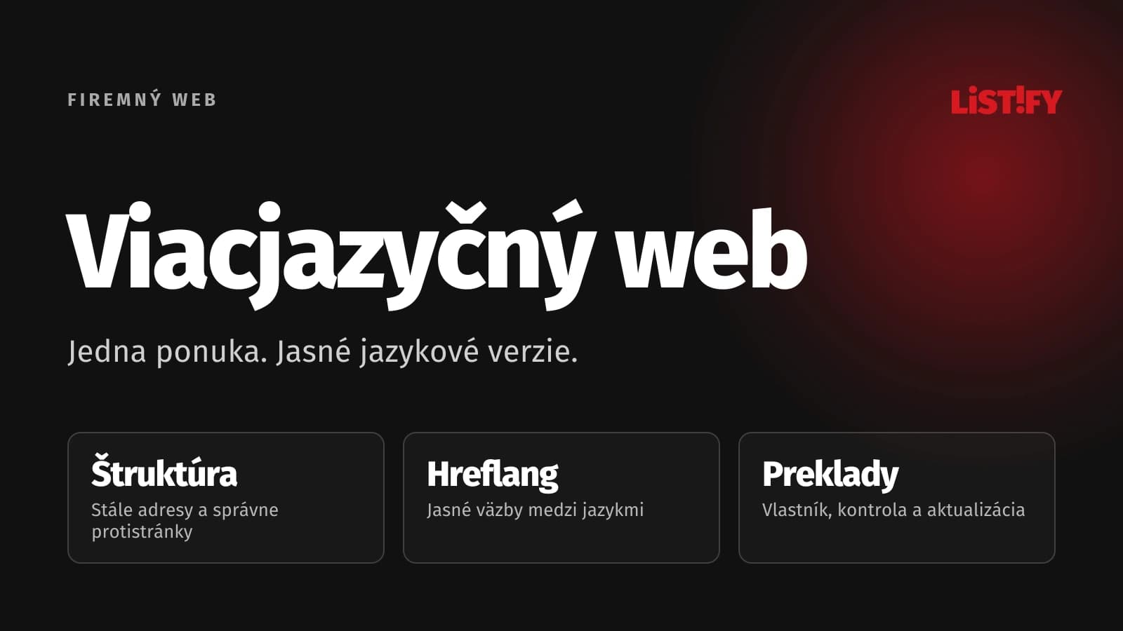 Viacjazyčný firemný web: Štruktúra, hreflang a správa prekladov