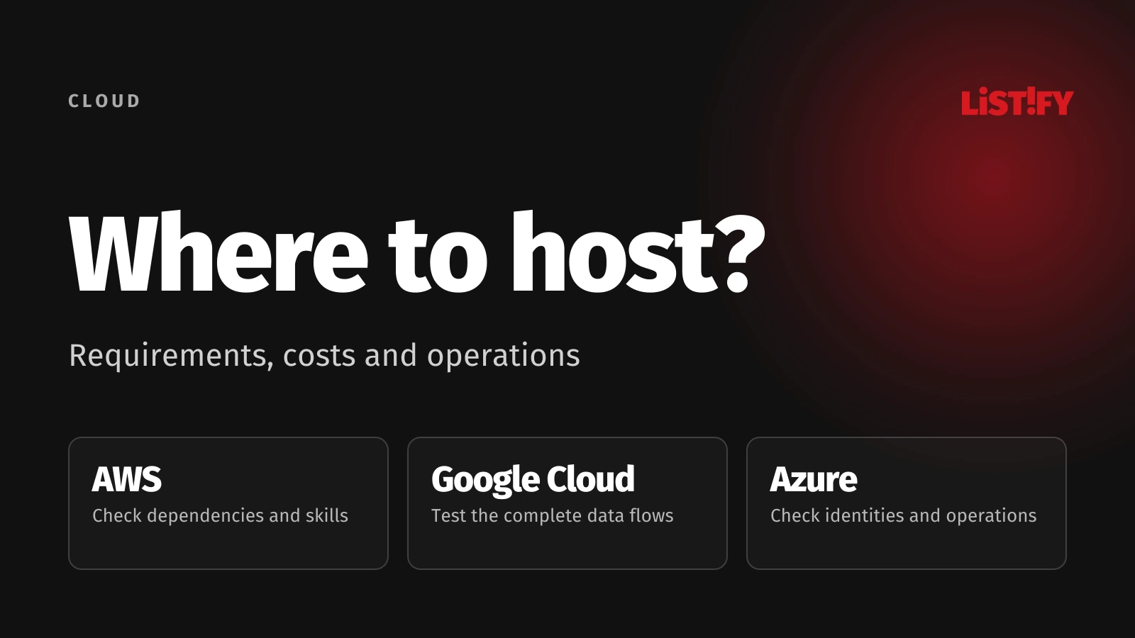 AWS, Google Cloud or Microsoft Azure: How to choose a platform