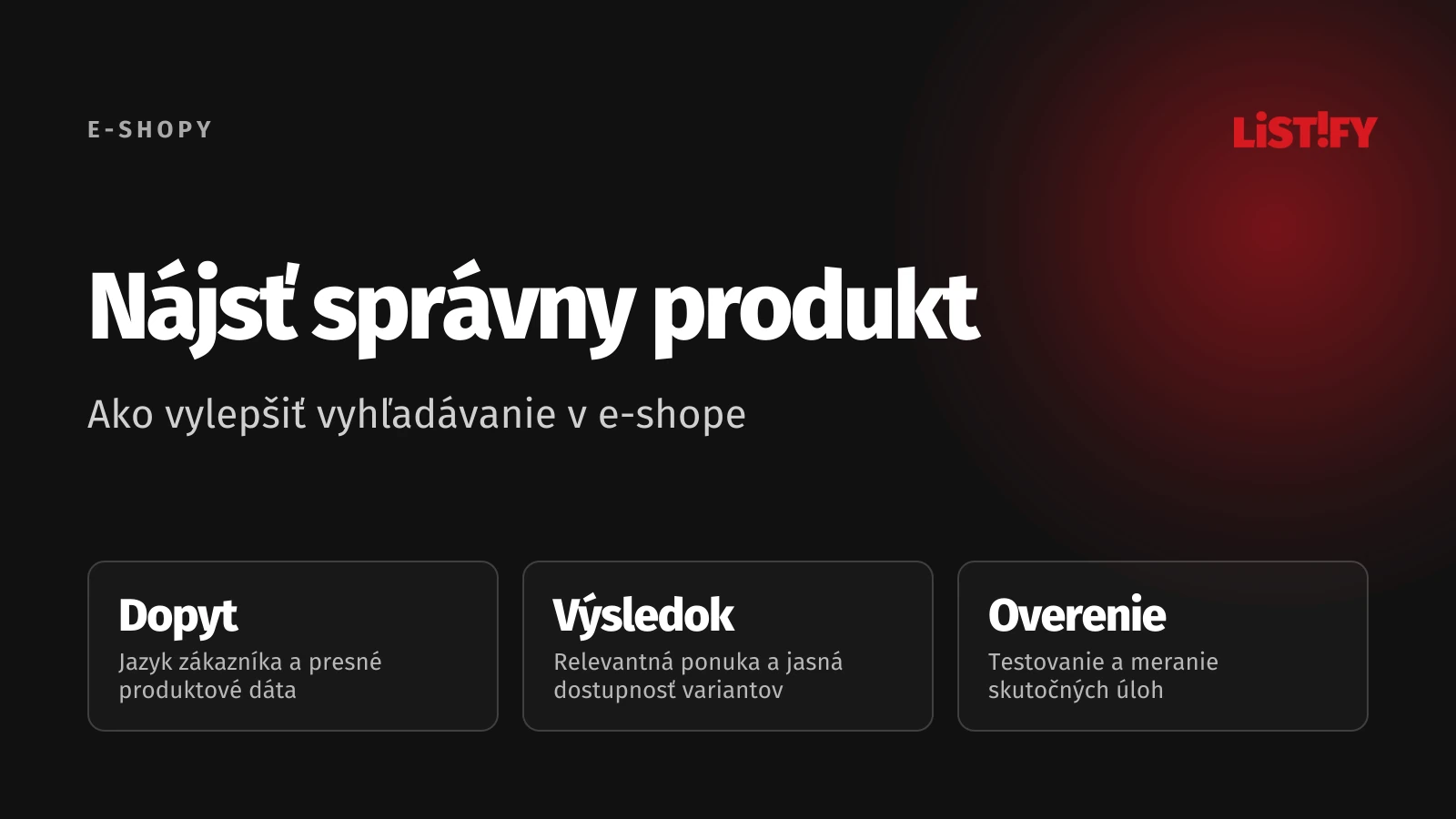 Vyhľadávanie v e-shope: dopyt, relevantný výsledok a meranie úspechu