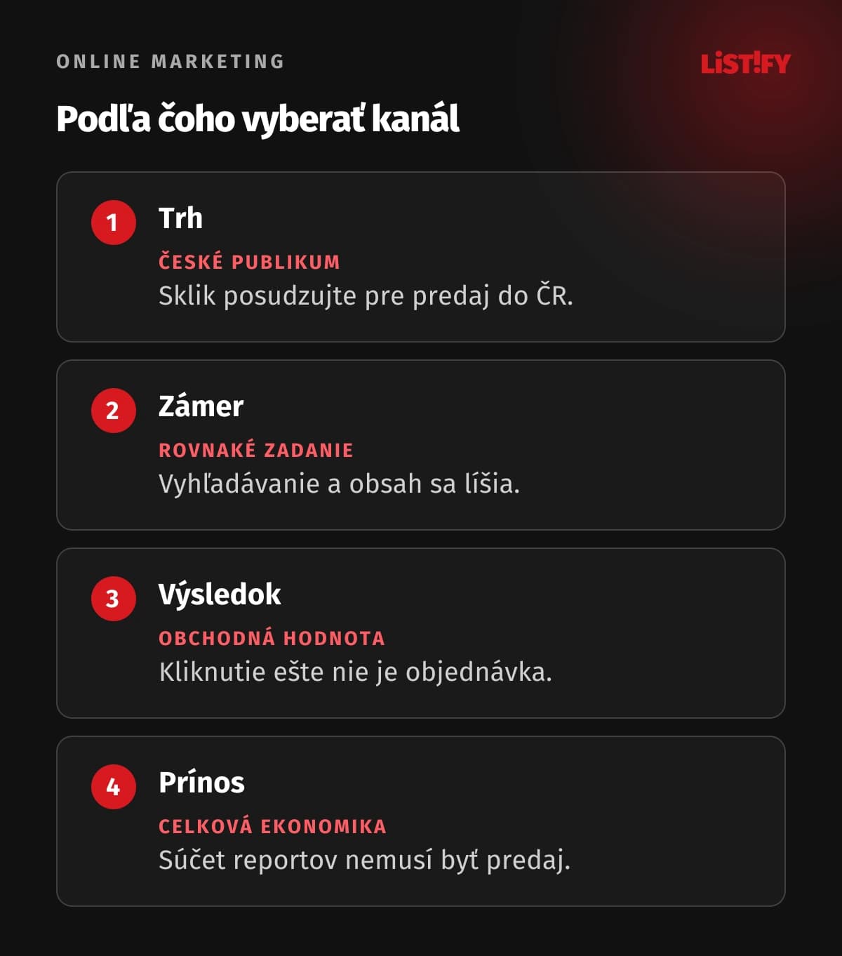 Porovnanie kanálov: česká ponuka, zámer, výsledok a ďalší prínos