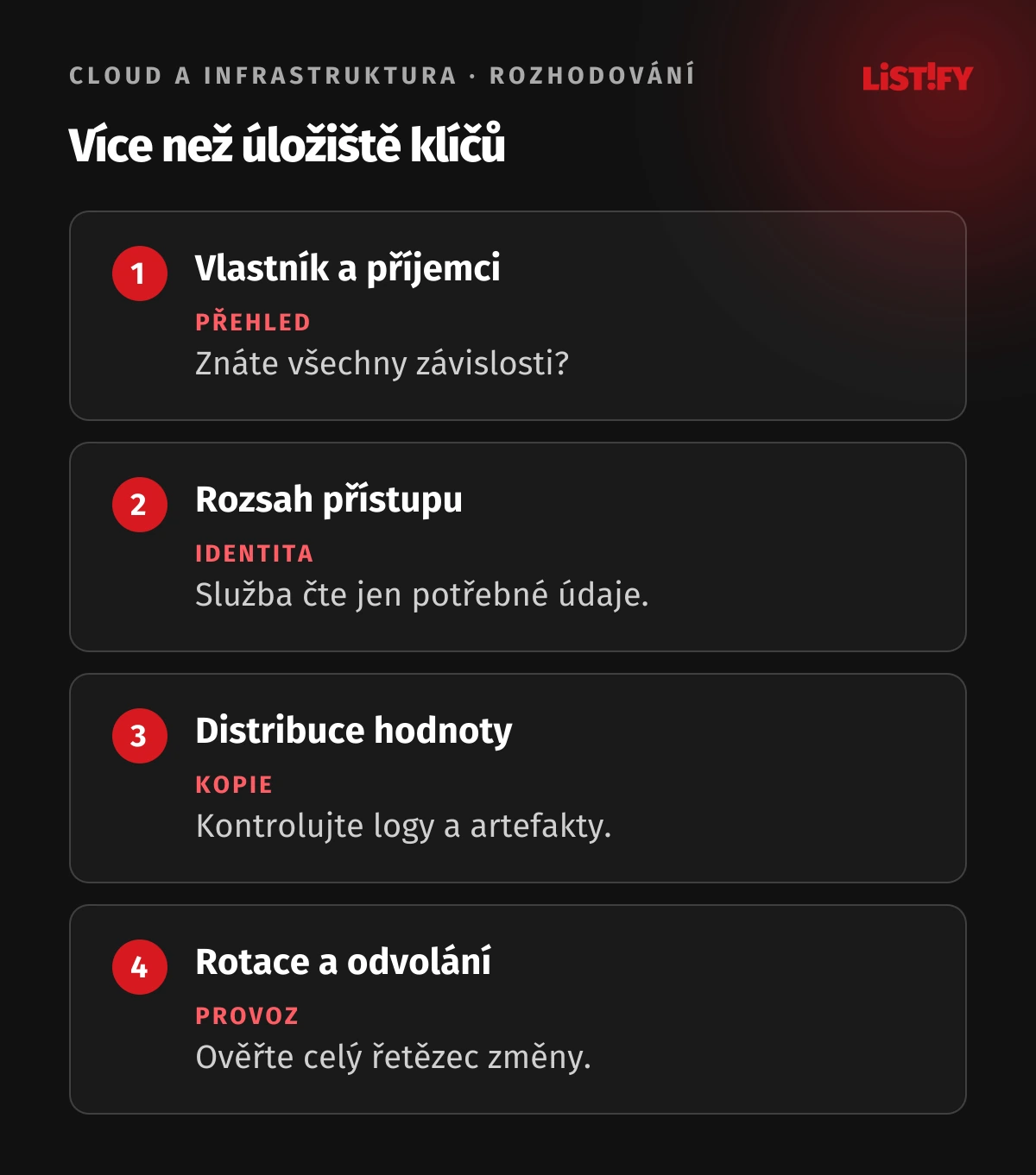 Otázky k vlastníkům, rozsahu, distribuci a odvolání tajemství
