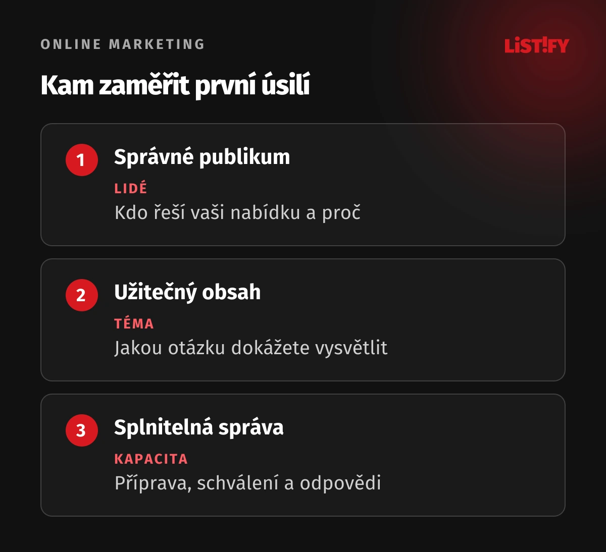Tři podmínky výběru sociální sítě: publikum, obsah a dostupná kapacita