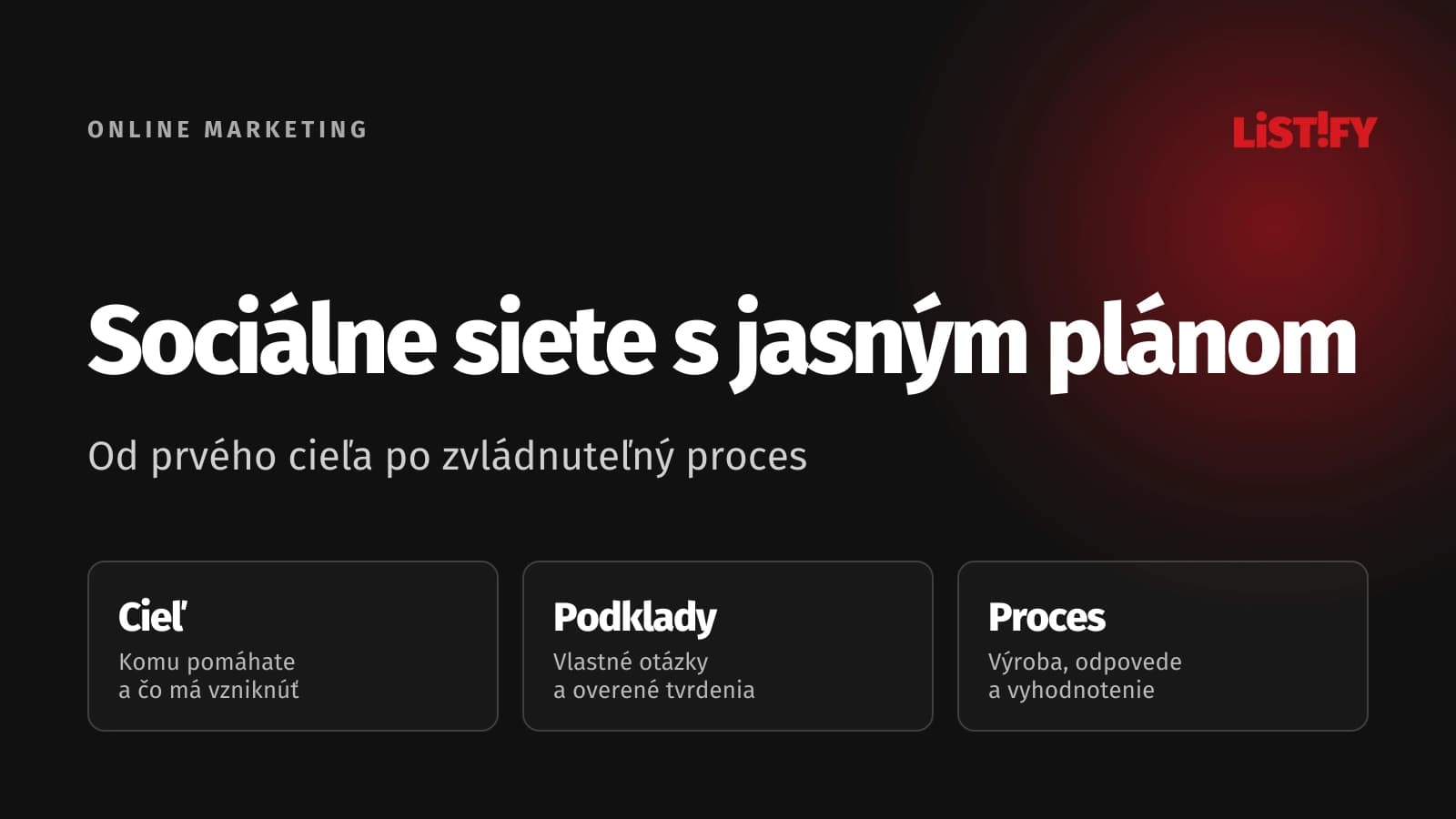 Stratégia sociálnych sietí od nuly: publikum, užitočný obsah a obsluha záujmu.